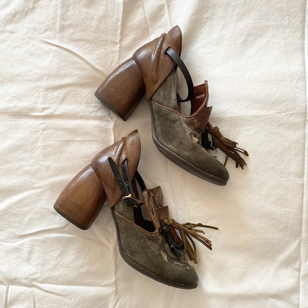 AS.98 leather loafer style heels